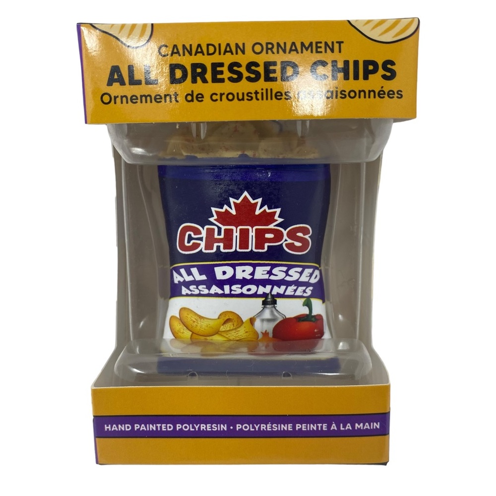 Main and Local Canadian All Dressed Chips Christmas Ornament